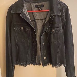 Black denim jacket